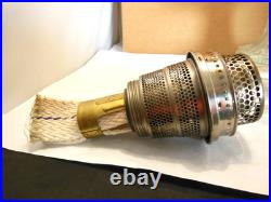 1933 ANTIQUE ALADDIN COLONIAL CLEAR CRYSTAL HOBNAIL KEROSENE OIL LAMP WithB BURNER