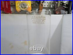 1933 Aladdin Colonial Clear Glass Oil Lamp Model B Burner Chimney& Cherub Shade