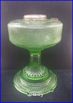 1933 Aladdin Kerosene Colonial Green Beta Crystal Lamp