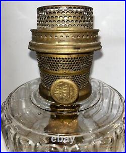 1934 Aladdin CATHEDRAL Kerosene Stand Lamp Clear Model B with Side Refill