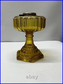 1934 Aladdin Cathedral Model B-109 Kerosene Lamp in Amber