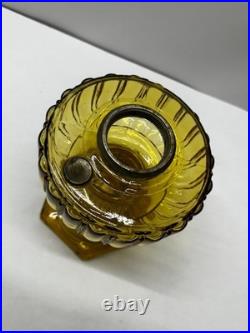 1934 Aladdin Cathedral Model B-109 Kerosene Lamp in Amber