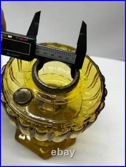 1934 Aladdin Cathedral Model B-109 Kerosene Lamp in Amber