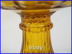 1934 Aladdin Cathedral glass Oil Lamp Amber Crystal 109 Model B Burner chimney