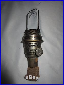 1934 Aladdin kerosene oil lamp white moonstone Cathedral #110 Model B withchimney
