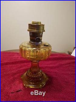 1934 Aladdin model 109 Amber Cathedral Lamp