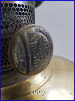 1934 Amber Aladdin Cathedral Oil Lamp Style #109 Model B Burner 501 Shade