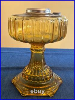 1934 Amber Crystal Model B Aladdin Cathedral Oil Lamp