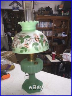 1934 Antique Aladdin Oil Lamp Jade