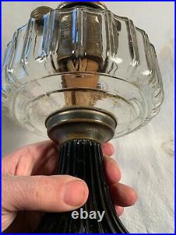 1935-1936 ALADDIN Model B-104 Black Foot Corinthian Kerosene Oil Lamp Table Lamp