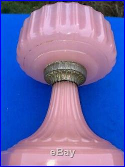1935-1936 Aladdin Model B Corinthian Rose Moonstone Oil Lamp ORIGINAL