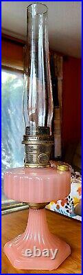 1935-1936 Aladdin model# B-116 Rose Moonstone Corenthian Oil Lamp