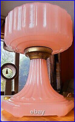 1935-1936 Aladdin model# B-116 Rose Moonstone Corenthian Oil Lamp