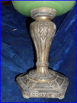 1935-36 ALADDIN MAJESTIC GREEN MOONSTONE KEROSENE LAMP ALL ORIGINAL