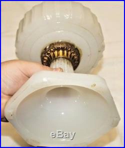1935 36 Aladdin Alacite White Corinthian Kerosene Oil Table Lamp Needs Clean
