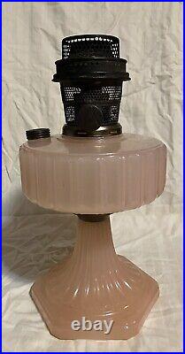 1935-36 Aladdin Model B-112 Rose Moonstone Corinthian Kerosene Lamp