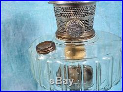 1936 Mantle Lamp Co Aladdin Black Clear Crystal Corinthian Kerosene Model B104
