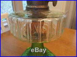 1936 Mantle Lamp Co. Aladdin GREEN Clear/Font Corinthian Kerosene B-105 COMPLETE