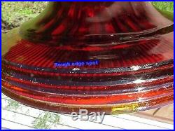 1937-1938 Vintage Aladdin Beehive Style Lamp Base B83 in RICH RUBY RED GLASS