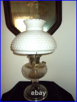 1937-38 Aladdin B-80 Clear Crystal Beehive Oil Lamp -Nu-Type Model B Burner