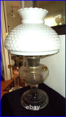 1937-38 Aladdin B-80 Clear Crystal Beehive Oil Lamp -Nu-Type Model B Burner