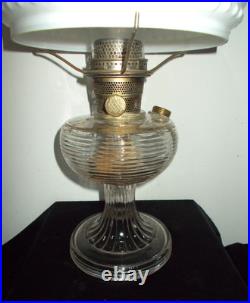 1937-38 Aladdin B-80 Clear Crystal Beehive Oil Lamp -Nu-Type Model B Burner