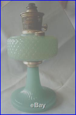 1937 Aladdin B-86 Green Moonstone Quilt Table Lamp FREE SHIPPING