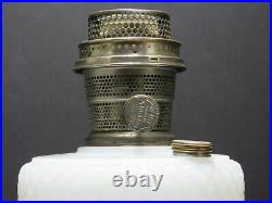 1937 Aladdin Oil Lamp Model B-85 White Moonstone Diamond Quilt Model B Burner