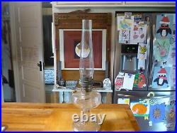 1938 Vintage Aladdin Beehive Clear Glass Model B Oil Kerosene Lamp W-chimney