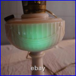 1938 to 1942 URAINIUM ALACITE ALADDIN LINCOLN DRAPE LAMP ELECTRIFIED WORKING