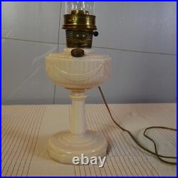 1938 to 1942 URAINIUM ALACITE ALADDIN LINCOLN DRAPE LAMP ELECTRIFIED WORKING
