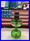 1939 Aladdin Green Uranium Glass Smooth Stem Washington Drape Oil Lamp B Burnr