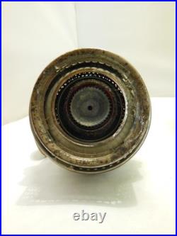 1939 Aladdin Green Uranium Glass Washington Drape Turkey Track Base Oil Lamp