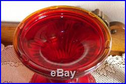 1939 Aladdin Ruby Crystal Short Lincoln Drape Kerosene Lamp