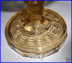 1940 Aladdin Amber Washington Drape Filigree Kerosene Oil Lamp B-52