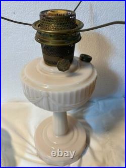 1940's Aladdin Alactite Pink #23 Burner with Shade Good Condition