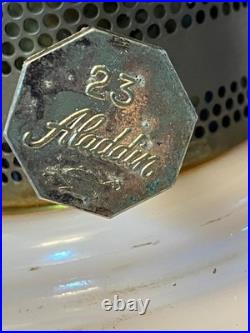 1940's Aladdin Alactite Pink #23 Burner with Shade Good Condition