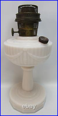 1940's Aladdin Pink Alacite Tall Lincoln Drape Oil Kerosene Lamp NuType B Burner