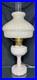 1940s ALADDIN Lincoln Drape ALACITE GLASS Oil LAMP/Champaign Glass Shade & Lox