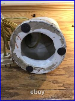 1940s ALADDIN POTTERY TABLE PARLOR LAMP RETRO IRIDESCENT FOLIATE MOTIF 28