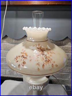 1940s Aladdin Tall Lincoln Drape Pink Alacite Glass Kerosene Oil Electrified