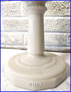 1940s Aladdin Tall Lincoln Drape Pink Alacite Glass Kerosene Oil Electrified