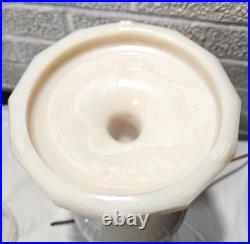 1940s Aladdin Tall Lincoln Drape Pink Alacite Glass Kerosene Oil Electrified