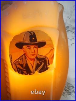 1950's aladdin hopalong cassiidy push light works