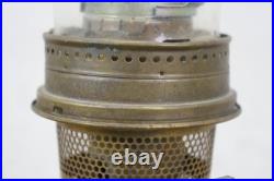 1970's Aladdin #23 Milk Glass Floral Kerosene Hurricane Oil Lamp Lantern 21