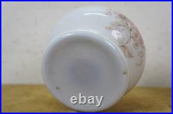 1970's Aladdin #23 Milk Glass Floral Kerosene Hurricane Oil Lamp Lantern 21