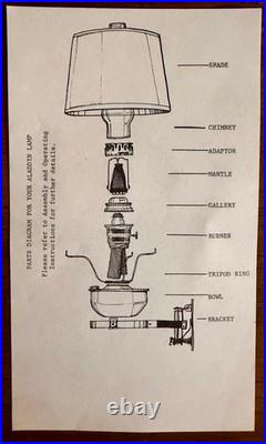 1975+ Vintage Aladdin Railroad Caboose Kerosene Mantle Lamp with Shade 23 Burner