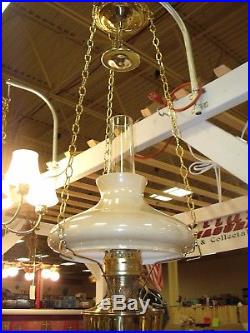 1977 Brass Hanging Aladdin Oil lamp Complete-NOS