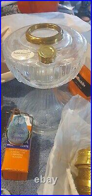 1999 Rare New Old Stock Vintage In Box Aladdin Lincoln Crystal Oil Lamp