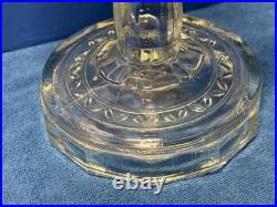 2 ALADDIN Clear Glass Washington Reverse Drape Oil Lamp Vintage Bases